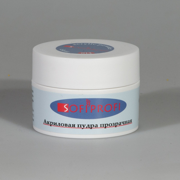 Акриловая пудра прозрачная для маникюра Sofiprofi, 30 гр